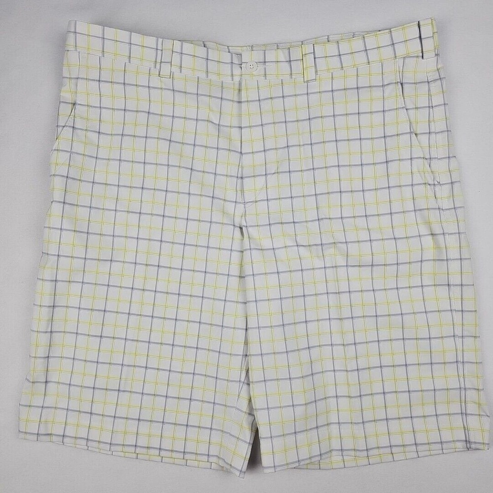NWT Nike Golf Shorts Mens Sz 40 Dri Fit Check Chino Flat Front Outdoor